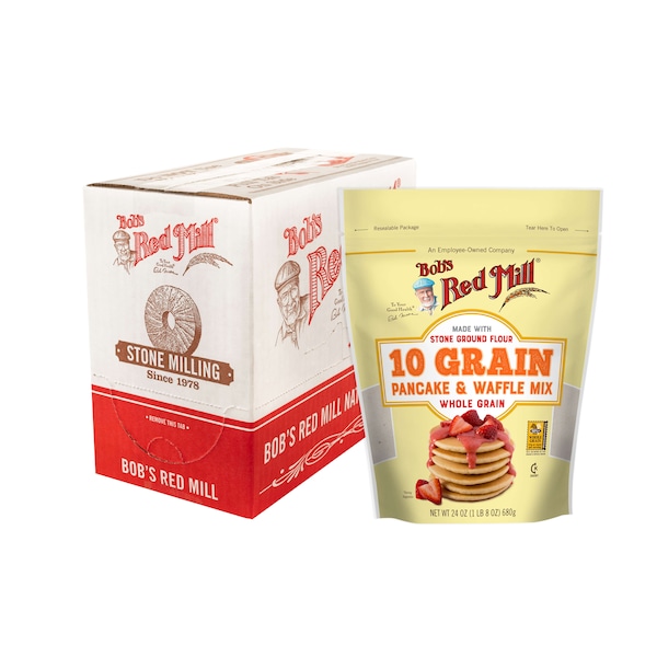 Bob's Red Mill 10 Grain Pancake And Waffle Mix 24 oz. Bag, PK4
